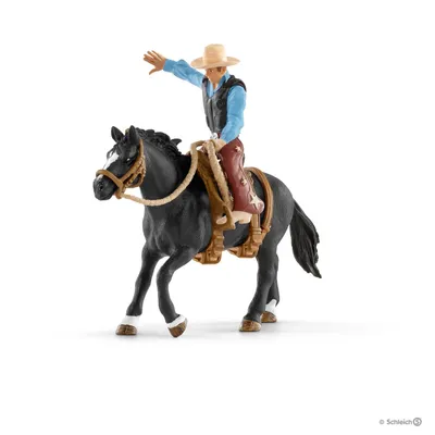Immagine prodotto di Schleich 41416 - Cavallo selvaggio a cavallo con cowboy