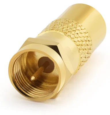 Produktbild von conecto Antennen-Adapter, F-Stecker auf IEC-Stecker, Adapter zum Verbinden von I