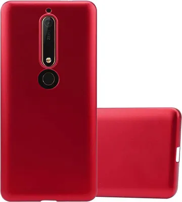 Image de Cadorabo Housse pour Nokia 6.1 Housse en rouge Housse pour téléphone portable TPU Silicone Etui Cover Case