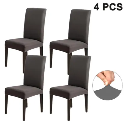 Obrázek produktu pro Potahy na židle, 4 kusy, elastické, univerzální potah, dekorace na svatbu a party, polyester a Elastan, lze prát v pračce