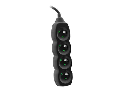 Obrázek produktu pro Tracer TRALIS44615, 3 m, Vnitřní, Černá, 4 AC zásuvky / AC zásuvek