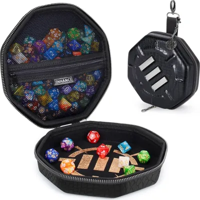 Produktbild von ENHANCE DnD Dice Tray and Dice Case - Dragon Black