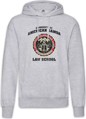 Produktbild von Urban Backwoods University of American Samoa, Herren Hoodie, Farbe: Hellgrau, Größe: M