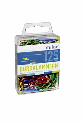 Obrázek produktu pro Milánská kancelářská spona 26/125Gr3 barevná