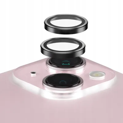 Produktbild von PanzerGlass ® Hoops® Kameraschutz Schwarz for iPhone 15 | 15 Plus, Apple, Apple - iPhone 15, Apple - iPhone 15 Plus, Trockene Anwendung, Kratzresistent, Schockresistent, Schwarz, 1 Stück(e)