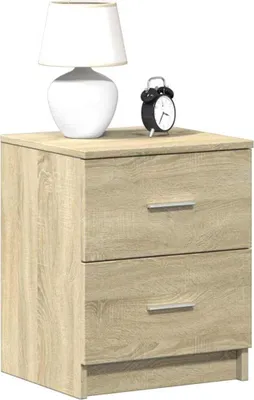 Zdjęcie produktu dla vidaXL Szafka nocna z 2 szufladami dąb sonoma 40x36x50 cm