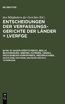 Produktbild von Baden-Württemberg, Berlin, Brandenburg, Bremen, Hamburg, Hessen, Mecklenburg-Vorpommern, Niedersachsen, Saarland, Sachsen, Sachsen-Anhalt, Thüringen