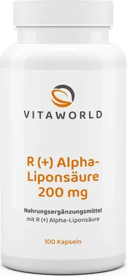 Produktbild von vitaworld R(+) Alpha-Liponsäure 200 mg Kapseln, 100 St. Kapseln