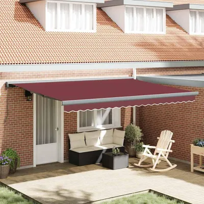 Obrázek produktu pro vidaXL Ruční markýza vínově červená 450x300 cm