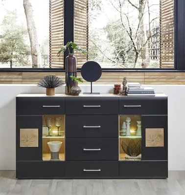 Produktbild von Sideboard Anrichte Standschrank Beistellschrank Holzschrank Flur  "Sidonia I"