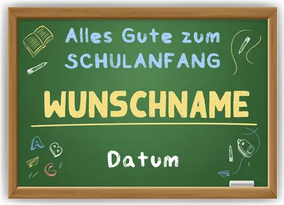 Produktbild von Personalisiertes Schulanfang Poster Geschenkidee Erster Schultag Schulkind Geschenk zur Einschulung – DIN A4 (21x29.7cm)