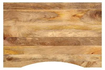 Produktbild von Bürotischplatte aus massivem Mangoholz mit Aussparung, 80x60x2,5cm