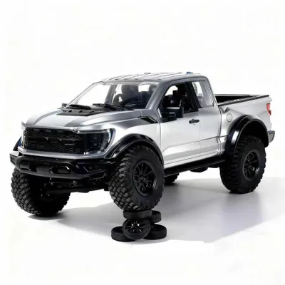 Produktbild von R12-01Q F150 - RC Rock Crawler Auto - 1:14 4WD - 2,4GHz Fernsteuerung - Dual Speed - Metall-Antriebswelle - RTR - Silber