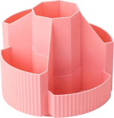 Image de Organiseurs de bureau pivotants à plusieurs compartiments, support pivotant à 5 compartiments, porte-stylos avecReproduction synthétique pour bureaux