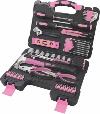 Obrázok produktu pre Sada náradia, FIELDMANN FDG 5010-53R, 53-dielna, ružová, náradie pre ženy