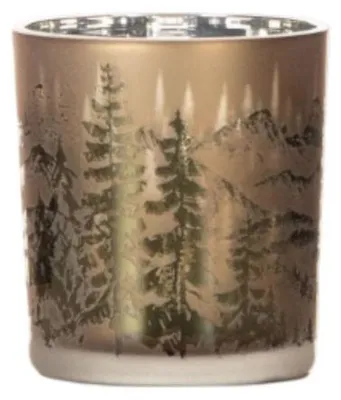 Image de Support pour bougie chauffe-plat "Mars & More", motif montagne, beige, 8 cm