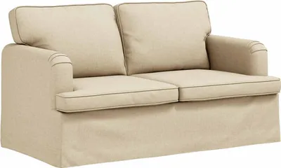 Zdjęcie produktu dla Sofa vidaXL w kolorze kremowym, 144 x 80 x 85 cm, materiałowa