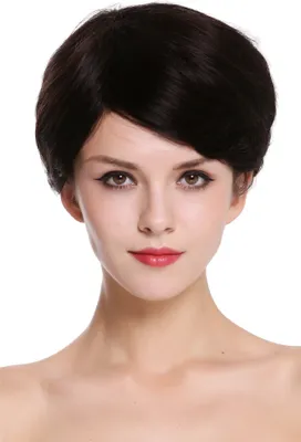 Produktbild von WIG ME UP Echthaar Perücke Kurz Scheitel Naturfarbe Dunkelbraun RGH-5330-HH-NATURE