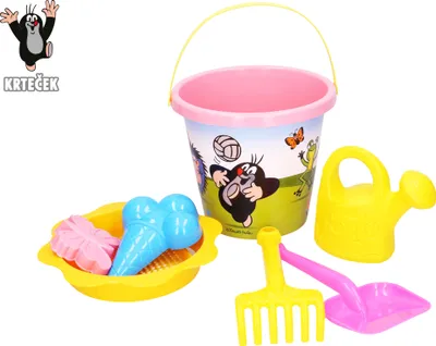 Produktbild von Sandspielzeug-Set „Krtek“ groß, 3,5 l, rosa