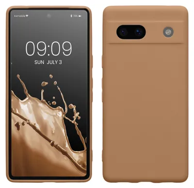 Produktbild von kwmobile Handyhülle für Google Pixel 7a Hülle - weiches Handy Silikon Case - Schutzhülle Cover - Cappuccino