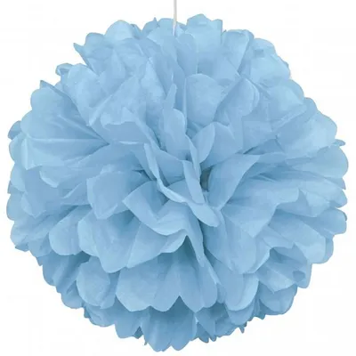 Image de Unique Party 63201, Boule décorative, Bleu, Papier, 1 pièce, Emballage : boîte, Diamètre : 40 cm