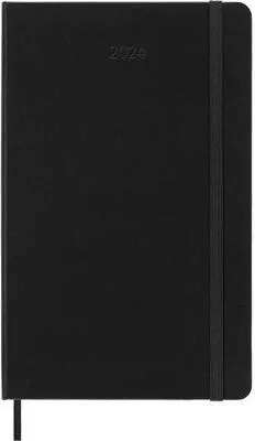 Produktbild von Moleskine 12 Monate Wochenkalender 2024, L/A5, 1 Wo = 2 Seiten, Horizontal, Hard Cover, Schwarz