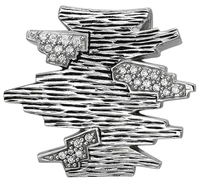 Produktbild von Anhänger aus 925 Silber geschwärzt mit 26 weißen Zirkonia Halsschmuck Damen