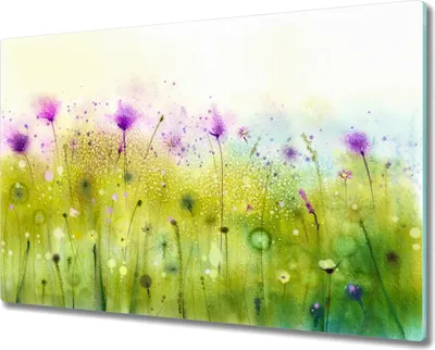 Produktbild von Coloray Küchenbrett Kochplattenabdeckung Hackbrett Schneidebrett Herdabdeckplatte 80x52 cm - Blumen pflanzen