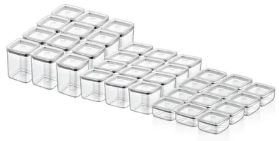 Produktbild von Vorratsdosen mit Deckel, (36er Set, 0,35L - 1L), BPA-frei