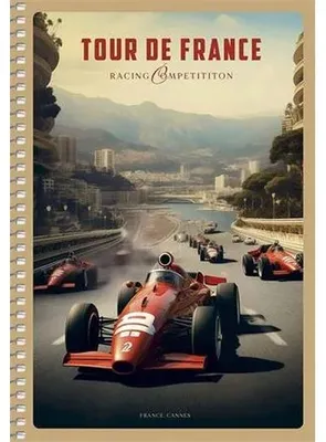 Špirálový zošit, A5, štvorčekový, 96 listov, SHKOLYARYK "Racing Competition", mix