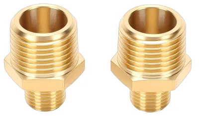 Image de Adaptateur réducteur à filetage mâle BSP de 1/2 à 1/4 pouce, réducteur en laiton pour conduite de carburant