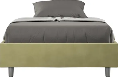 Produktbild von ITYHOME - Gepolstertes Bett mit Bettkasten 120x210 mit Mikrofaserbezug Grün Azelia