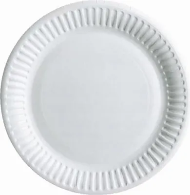 Produktbild von Runde Pappteller weiß 23 cm 20 Stück Polmak