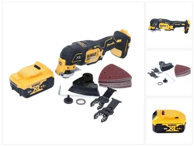 Obrázek produktu pro Akumulátorové kmitací multifunkční nářadí DeWalt DCS 355 N 18 V bezkartáčové + 1x akumulátor 5,0 Ah + příslušenství - bez nabíječky