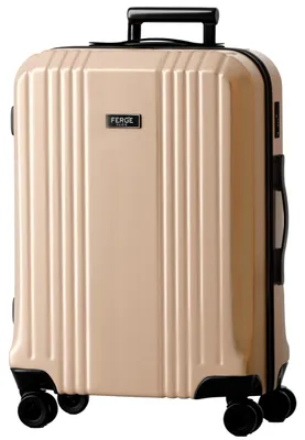 Immagine prodotto di Valigia trolley con guscio rigido e 4 ruote, color beige