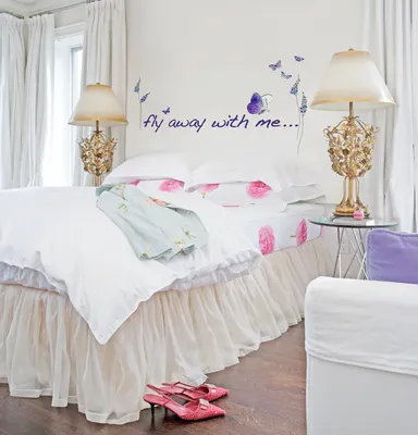 Produktbild von Komar Deco-Sticker "Butterflies" 100 x 70 cm, lila, 17719h