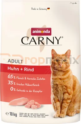 Produktbild von Animonda Carny Adult Huhn + Rind Katzentrockenfutter 10 kg