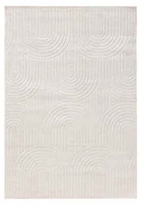 Geometrischer Relief-Teppich, pflegeleicht, 160 x 230 cm