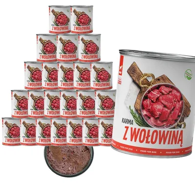Produktbild von TufTuf | Hundefutter Rind - Nassfutter Set 24x800g Dose - Hunde Nassfutter fur Hund