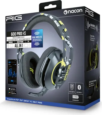 Produktbild von NACON Cuffie Gaming 600 PRO HS Bluetooth 5.1 Dual Wireless Acid Camo