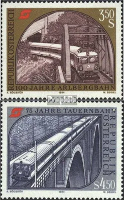 Produktbild von Briefmarken Österreich 1984 Mi 1785-1786 (kompl.Ausg.) gestempelt Arlbergbahn