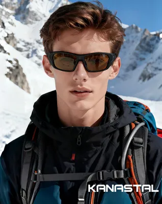Produktbild von Sportsonnenbrille UV400, braun schwarz, für Outdoor-Aktivitäten