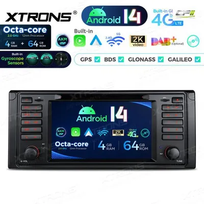 Produktbild von Xtrons PX7439BG Android 14 Autoradio 7 Zoll für BMW 4G LTE Multimedia Player