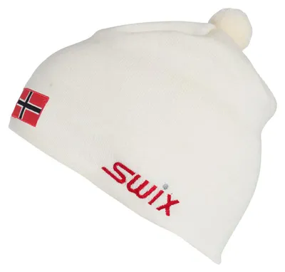 Produktbild von Swix Damen Mütze Tradition Hat W/Flag, Bright White, 56 Weiß