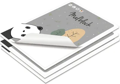 Produktbild von PRICARO Malblock "Pandabär", A4, 3 Stück