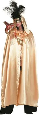 Produktbild von Satin Kapuzencape gold Größe: XL