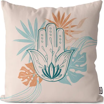 Produktbild von VOID Yoga Blumen Hand Auge Mandala Kissenbezug Kissenhülle Polyester wasserfest Outdoor Indoor