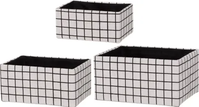 Immagine prodotto di Organizzatori in tessuto a scacchi, 3 pezzi.