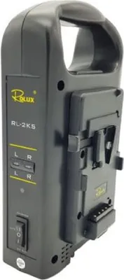 Productafbeelding van Dubbele oplader Rolux RL-2KS voor V-Mount batterijen