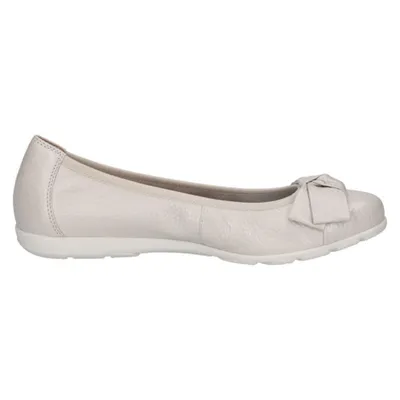 Produktbild von Caprice Damen Ballerina Leder Used Look Schleife rutschfeste Sohle 9-22153-42, Größe:39 EU, Farbe:Beige